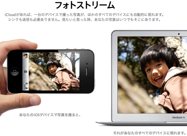 娘にiPadを貸したらフォトストリーム画像が流れてきた